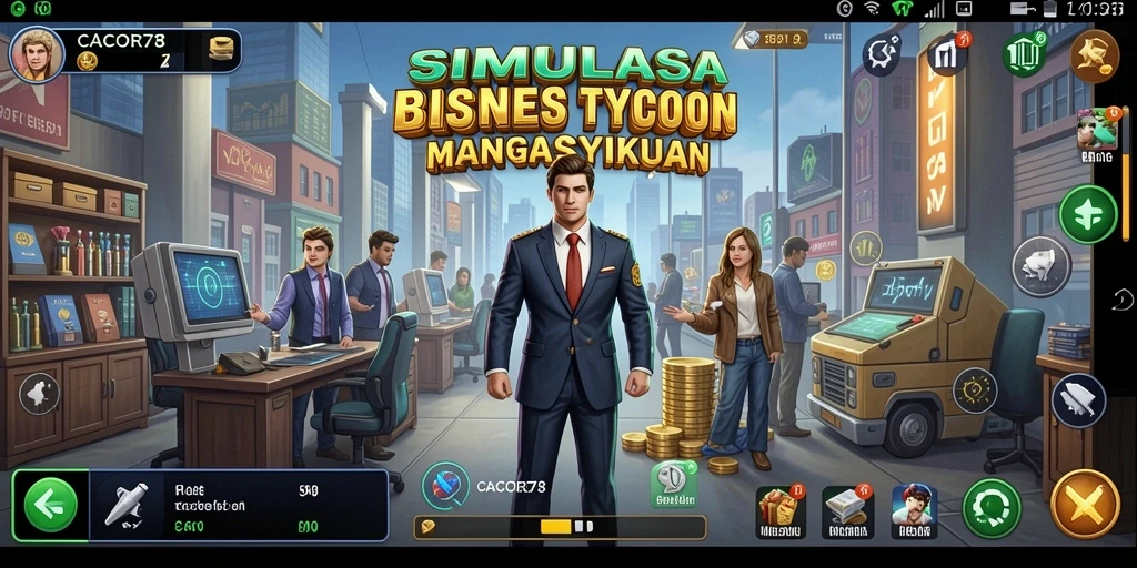 Screenshot utama CACOR78 menampilkan pengalaman gameplay Tycoon yang menarik.