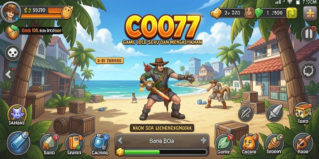 Screenshot gameplay COO77 yang menunjukkan pengalaman bermain Idle yang menyenangkan.