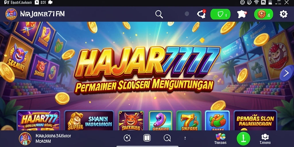 Tampilan gameplay seru dari permainan slot HAJAR777.