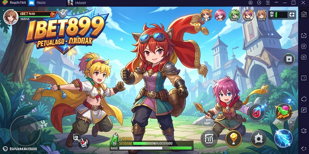 Tampilan gameplay seru di dunia Anime yang mengesankan.