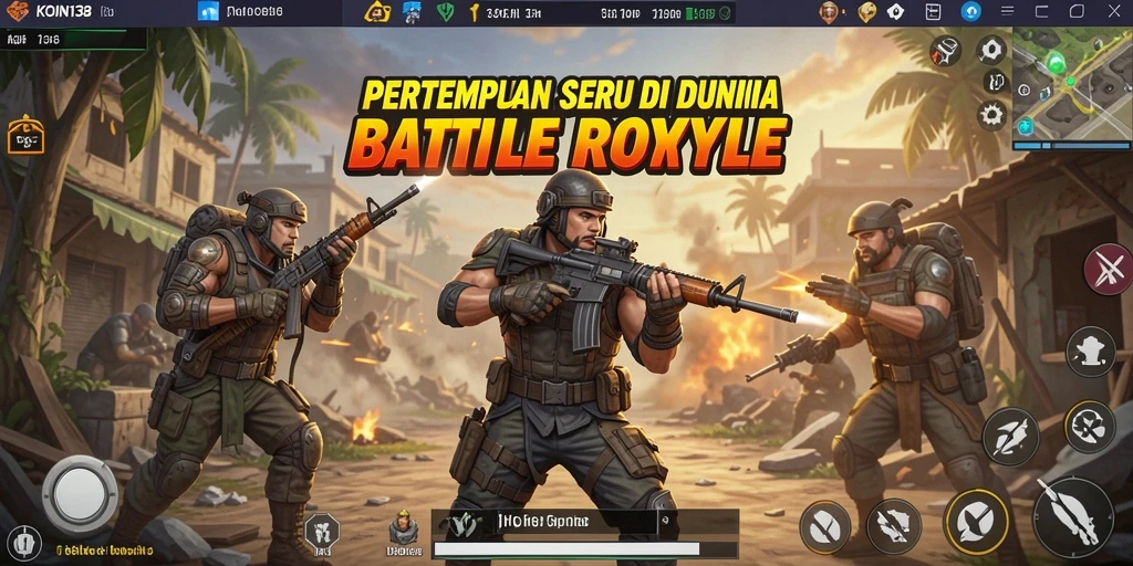 Screenshot KOIN138 menampilkan pemain dalam aksi pertarungan Battle Royale.