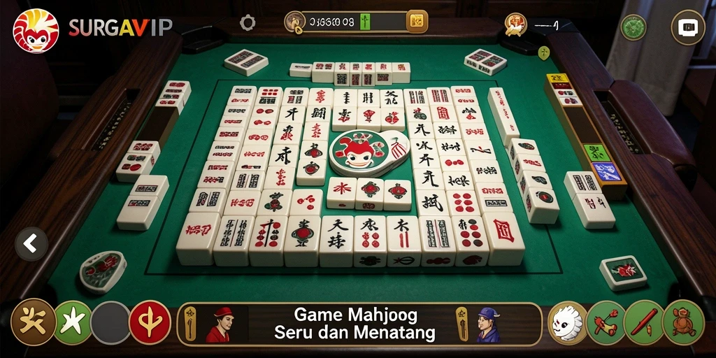 Tampilan gameplay SURGAVIP yang menakjubkan dan seru saat bermain Mahjong.