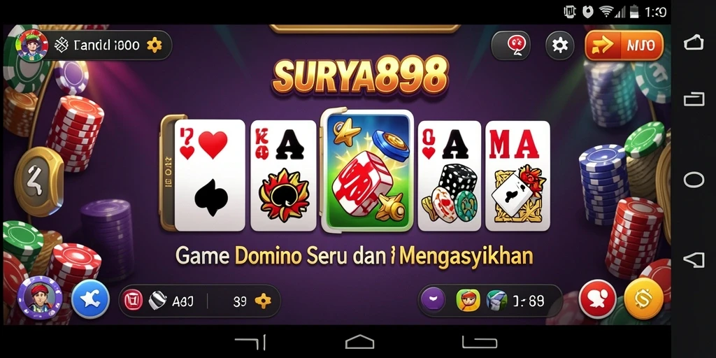 Tampilan gameplay Domino yang menarik di SURYA898.